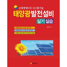 태양광발전설비 실기실습:신재생에너지 시스템기술, 일진사