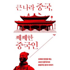 큰 나라 중국 쩨쩨한 중국인:오해와 편견을 깨는 40년 인문학자의 종횡무진 중국 이야기, 바틀비, 김영수