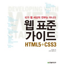 웹 표준 가이드: HTML5 CSS3:IE가 웹 세상의 전부는 아니다, 한빛미디어
