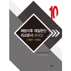 해방이후 재일한인 외교문서 해제집 10 (1980~1984), 박문사, 동의대학교 동아시아연구소