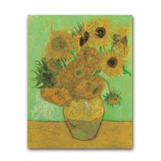 十二朵向日葵 (海報)-才源名畫海報13, 梵谷畫作, 才源