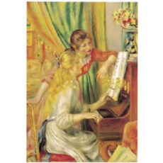 Jaewon Books 彈鋼琴的兩個少女 名畫海報31, 雷諾瓦畫作