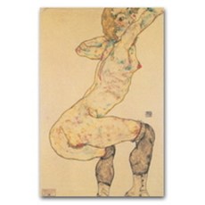 Jaewon Books 名畫海報11： 屈膝的裸女, 埃貢·席勒畫作, 才源