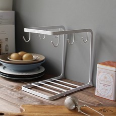 체리하우스 하코야 화이트스틸 커피잔 홀더, 1개