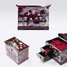 Palbok商會傳統工藝品 4層寶石飾品盒 傳統紀念品, 單色