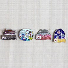 Palbok 傳統鑄造冰箱磁鐵現貨4件工藝品套組, 混色