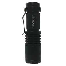 ROBUST AA電池Q5迷你變焦手電筒, 黑色的, 1個