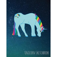 Unicorn Sketchbook - Blue Unicorn in Space: 8.5" X 11 " Personalized Sketchbook 100 Pages Durable So…, Createspace Independent Publishing Platform