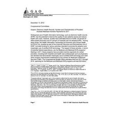 Electronic Health Records: Number and Characteristics of Providers Awarded Medicaid Incentive Payments…, Createspace Independent Publishing Platform