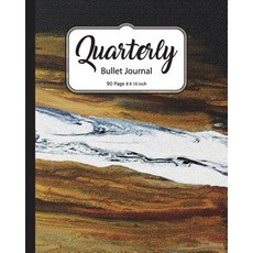 Quarterly Bullet Journal: Marble Wave Abstract Grid 8x10 Inch 90 Pages: Small Journal Notebook Diary..., Createspace Independent Publishing Platform
