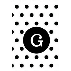 G: Black Polka Dots / Monogram Initial 'g' Notebook: (6 X 9) Diary Daily Planner 100 Lined Pages Smo..., Createspace Independent Publishing Platform