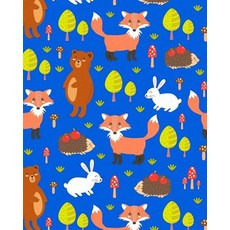 Journal Notebook Cute Foxes Rabbits and Bears Pattern 1: 172 Page Blank Journal 8 X 10 Size Unlined ..., Createspace Independent Publishing Platform