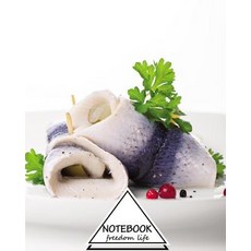 Notebook: Dot-Grid Graph Lined: Fish Salad: Pocket Notebook Journal Diary 120 Pages 8 X 10 (Blank ..., Createspace Independent Publishing Platform