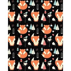 My Big Fat Journal Notebook Fox in Winter Pattern - Black: 300 Plus Pages Jumbo Sized Plain Blank Un..., Createspace Independent Publishing Platform