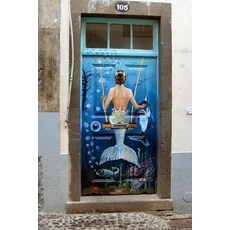 An Enchanting Mermaid on a Swing Painted Door in Madeira Portugal Journal: 150 Page Lined Notebook/Dia..., Createspace Independent Publishing Platform