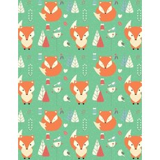 My Big Fat Journal Notebook Fox in Winter Pattern - Green: 300 Plus Pages Jumbo Sized Plain Blank Un..., Createspace Independent Publishing Platform