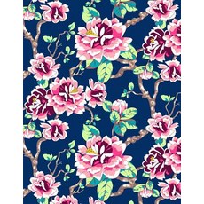 My Big Fat Journal Notebook Red Tokyo Rose Pattern on Navy: Jumbo Sized Ruled Notebook Journal - 300 P..., Createspace Independent Publishing Platform