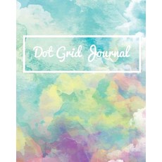 點格子彈日記每日日期筆記本日記可愛多彩藍綠色水彩藝術：大號..., Createspace獨立發布平台