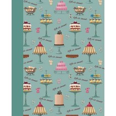 Sketch Journal: Life Is Sweet (Cakes and Pastries) 8x10 - Pages Are Lightly Lined with Extra Wide Righ..., Createspace Independent Publishing Platform