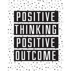 Positive Thinking Positive Outcome Mix Line Ruled Dotted Grid White Paper Inspirational Life Quote J..., Createspace Independent Publishing Platform
