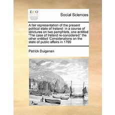 A Fair Representation of the Present Political State of Ireland: In a Course of Strictures on Two Pamp..., Gale Ecco, Print Editions