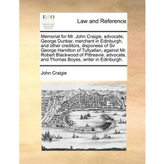 Memorial for Mr. John Craigie Advocate George Dunbar Merchant in Edinburgh and Other Creditors Di..., Gale Ecco, Print Editions
