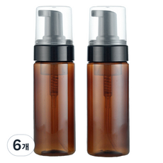 泡泡慕斯空瓶 150ml, 棕色, 6個