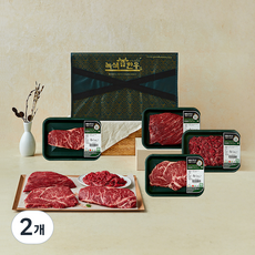 녹색한우 무항생제 1++등급 혼합세트 등심200g + 채끝200g + 불고기300g + 국거리300g, 2개