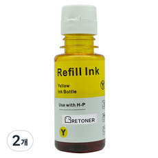 탑젯 삼성 INK-K610 호환 무한 리필 잉크, 노랑, 2개