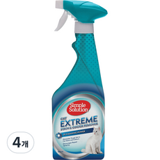 심플솔루션 익스트림 고양이 얼룩 냄새 제거제, 4개, 500ml