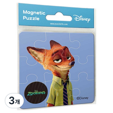 Zootopia 動物方城市 迪士尼 尼克 磁性拼圖 D918, 3個, 9件