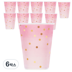 Blinn 粉紅色大理石圓點一次性紙杯 8 盎司, 10入, 6組