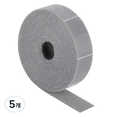 엔더 뜯어 쓰는 벨크로 선정리 찍찍이 케이블 타이, 그레이, 5개