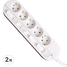 五星精密 個別開關5孔延長線 OS-MT5, 2m, 單一顏色, 2個