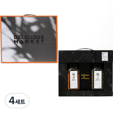 딜리셔스마켓 블랙라벨 고급소금 2종 선물세트, 4세트