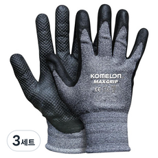 코메론 맥스그립 장갑 양손착용 M MHF-EMG, 멜란지 그레이, 3세트