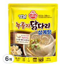 오뚜기 옛날 누룽지 닭다리 삼계탕, 6개, 500g