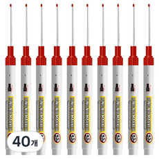 DONGA-PMS 롱헤드 긴펜촉 마카펜 적색 45mm, 40개, 1색