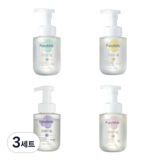 Purebble 洗手慕斯, 扁柏香(綠色)+漿果香(粉色)+柑橘香(黃色)+花香(紫色), 12瓶, 300ml