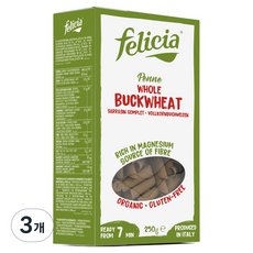 펠리시아 유기농 통메밀 펜네, 250g, 3개