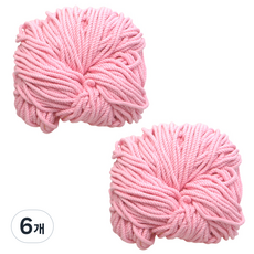 태광 마크라메 실 60합, 06 연핑크, 6개