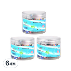 블루마토 집게4 더블 클립 NO 107 B디자인 40p 세트, 19mm, 6세트