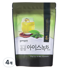 gomgom 冰綠茶茶包, 2g, 20包, 4袋