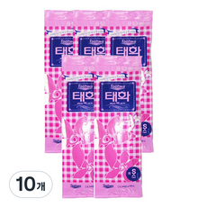 Taehwa 橡膠手套, 粉紅色, 小(S), 10個