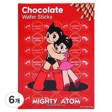 글로리아비스코 아톰 초콜릿맛 와퍼스틱 10p, 60g, 6개