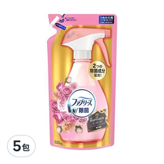 febreze 風倍清 織物除菌消臭噴霧 古典玫瑰 補充包, 320ml, 5包
