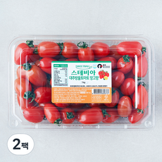 스윗볼 스테비아 망고향 대추방울 토마토, 1kg, 2팩