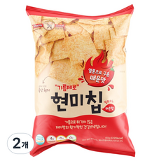 기름제로 현미칩 매운맛, 60g, 2개