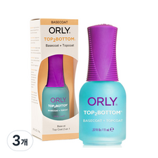 오를리 탑2바텀 네일 베이스코트 앤 탑코트, 11ml, 3개