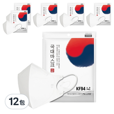 KOREAMASK 黃沙細懸浮微粒 KF94 防塵口罩 (小尺寸), 12包, 5片, 白色